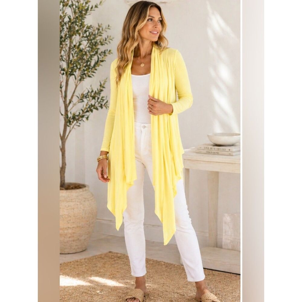 DKNY Open Front High-low Asymmetrical Cardigan Sweater Shrug